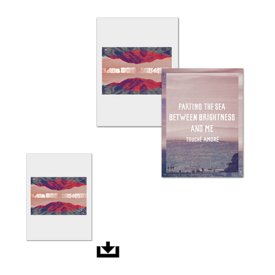 Touché Amoré's limited edition tablature booklet of their album, "Parting the Sea Between Brightness and Me" in physical format AND digital formats (GPX & PDF).